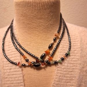 Set of 3 stone necklaces